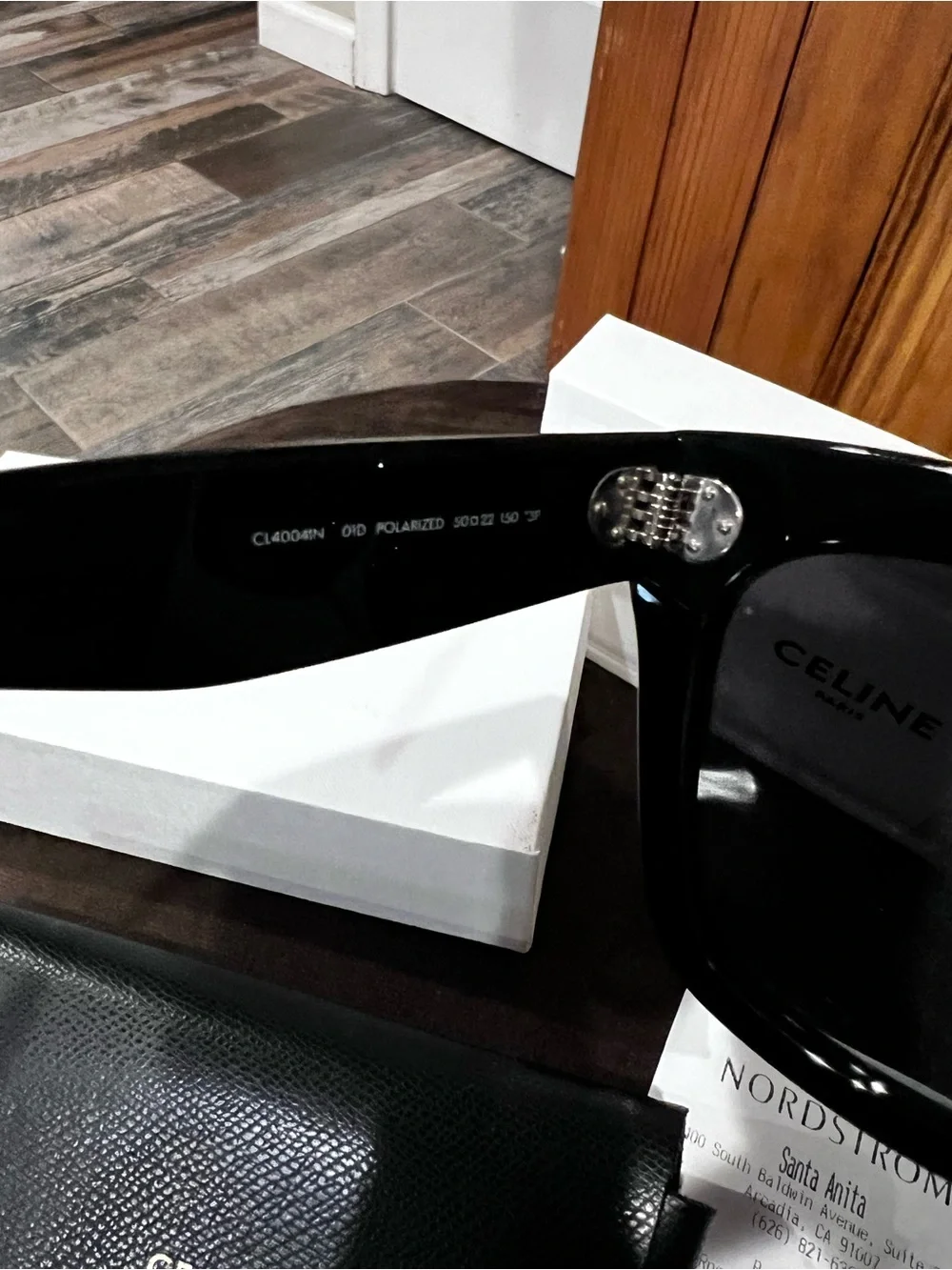 Celine Black Oversized Square Cat-Eye Sunglasses 50MM